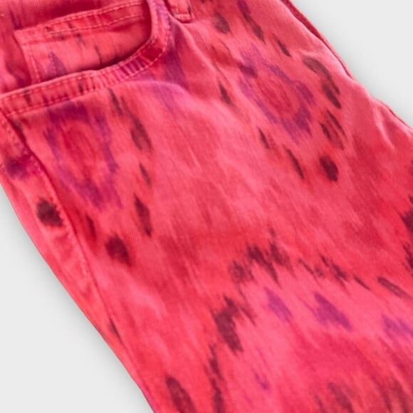 Joe’s Jeans Skinny Red Pink Patterned Pants Sz 26 Skinny Ankle - Picture 7 of 7